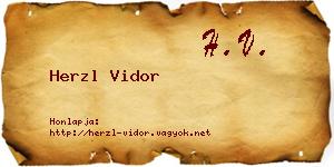 Herzl Vidor névjegykártya